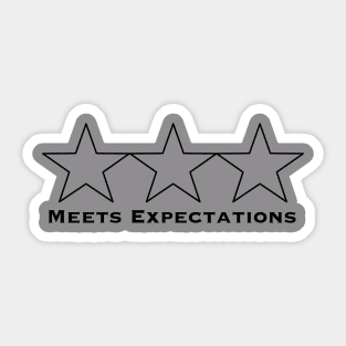 Three Stars - Meets Expectations Sticker